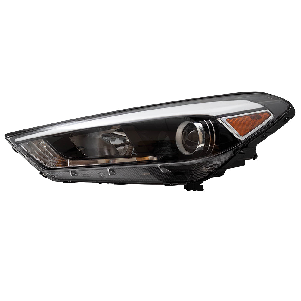 Brock Replacement Headlight Assembly Driver Halogen Combination Headlamp Compatible with 2016-2018 Tucson 92101D3050 92101-D3050