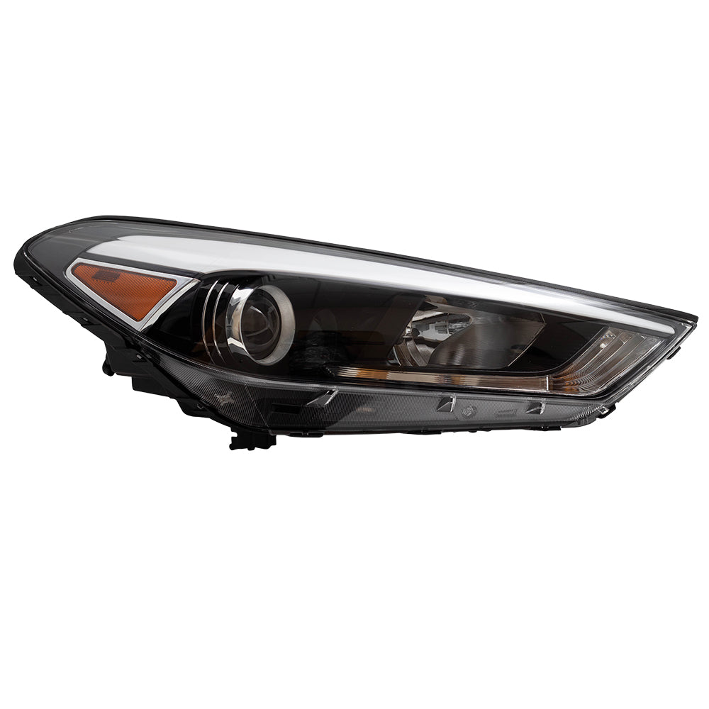 Brock Replacement Headlight Assembly Passenger Halogen Combination Headlamp Compatible with 2016-2018 Tucson 92102D3050 92102-D3050