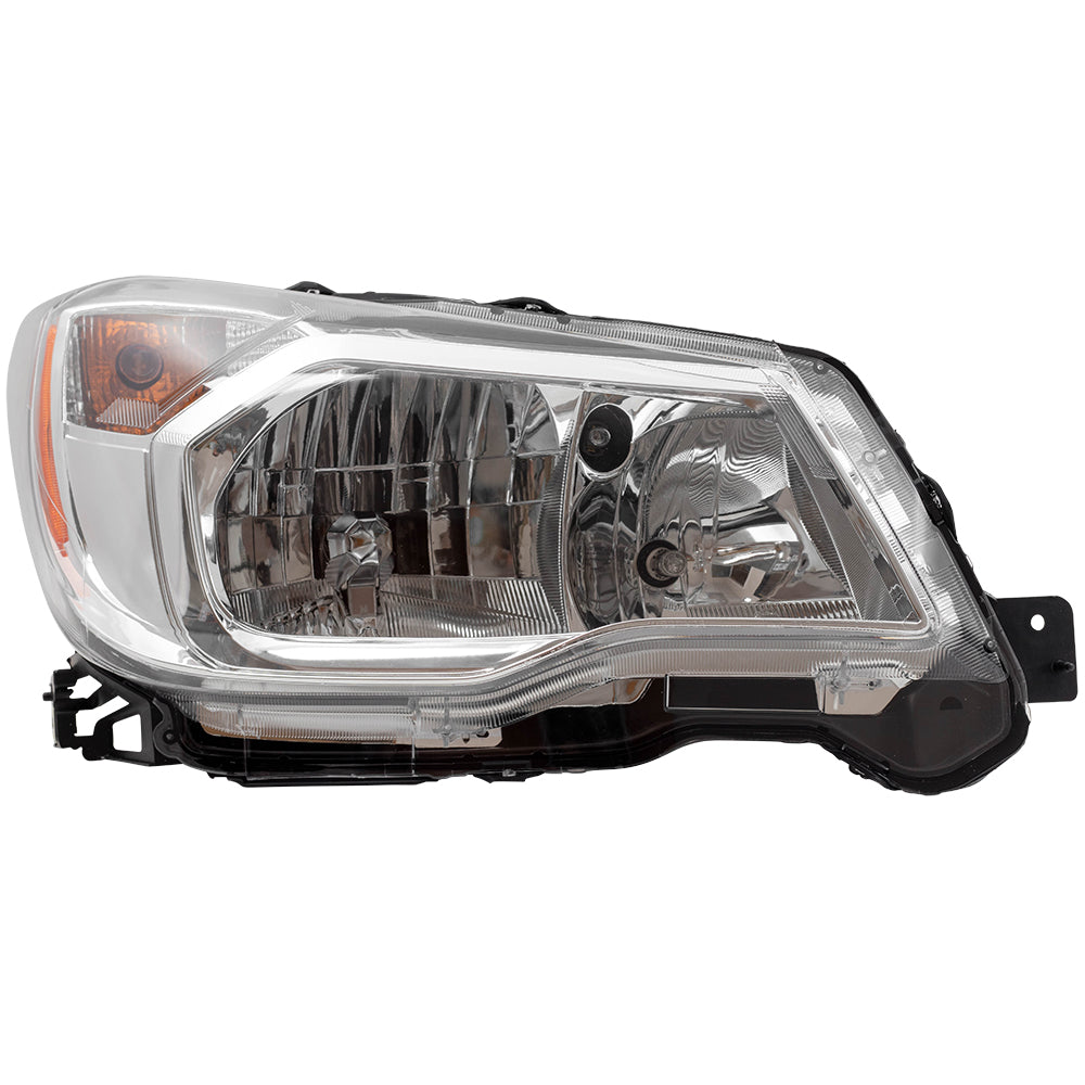 Brock Replacement Headlight Assembly Passenger Halogen Headlamp Compatible with 2014-2016 Forester 2.5L 84001SG081