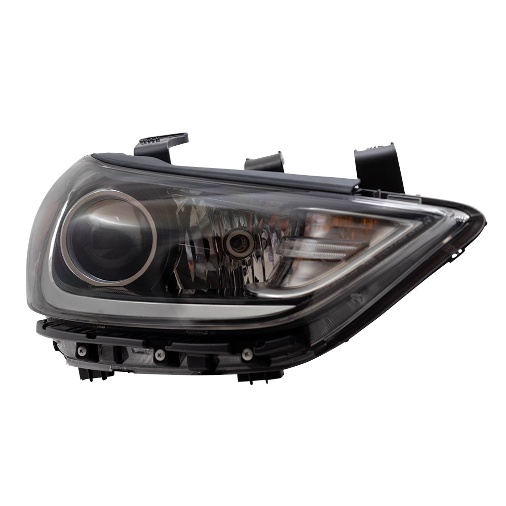 Brock Replacement Headlight Assembly Passengers Halogen Headlamp Compatible with 2017-2018 Elantra Sedan 92102F3000 92102-F3000