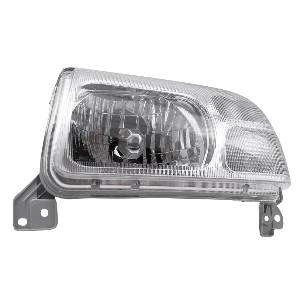 Brock Replacement Drivers Halogen Combination Headlight Headlamp w/ Chrome Bezel Compatible with Grand Vitara XL-7 Vitara 3532065D01