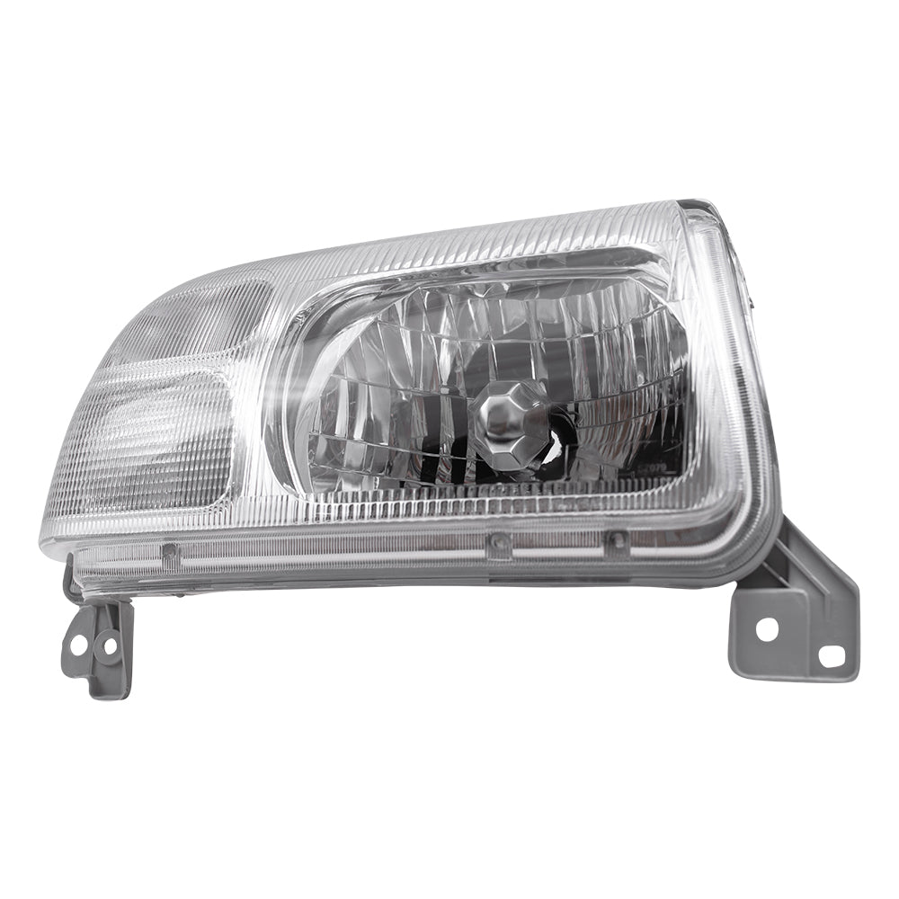 Brock Replacement Passengers Halogen Combination Headlight Headlamp w/ Chrome Bezel Compatible with Grand Vitara XL-7 Vitara 3512065D01