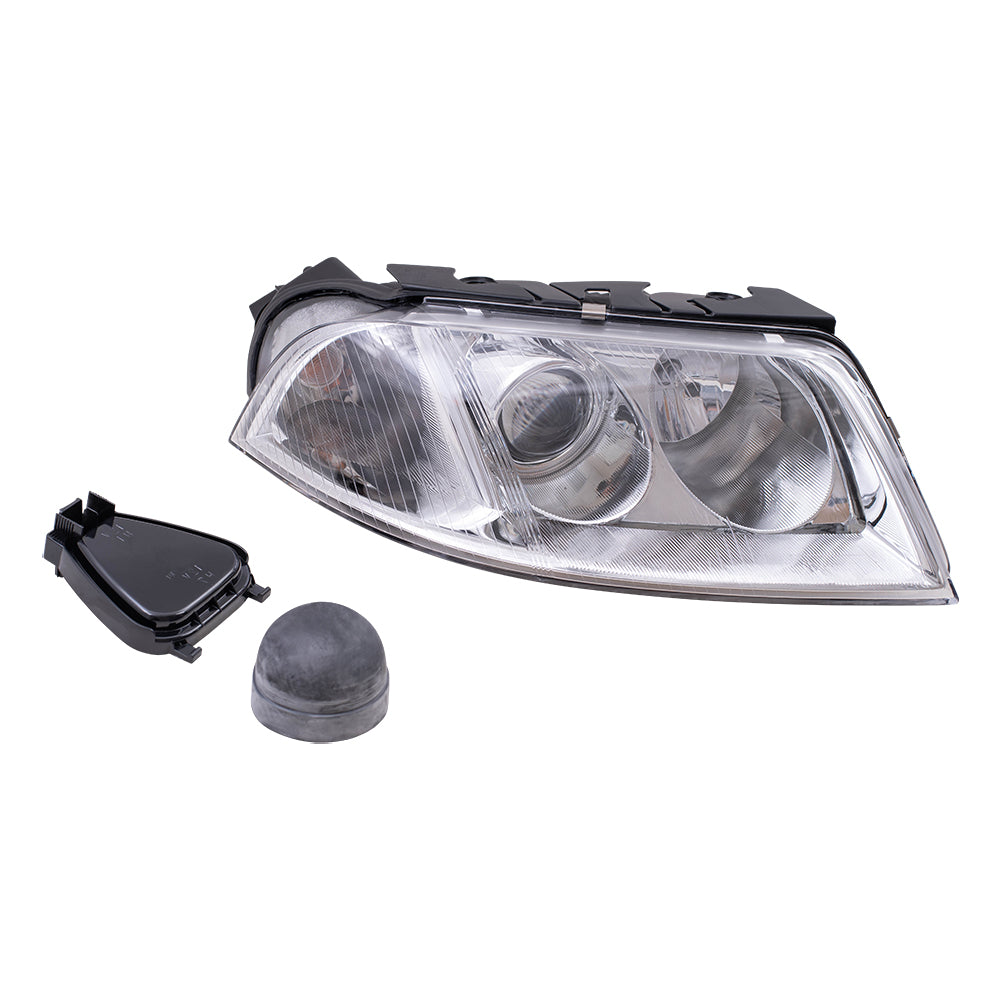 Brock Replacement Passengers Halogen Headlight Headlamp Compatible with 3B0941016AQ