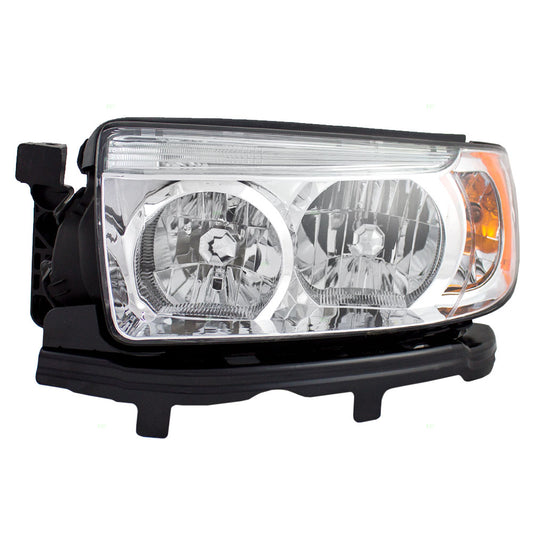 Brock Replacement Drivers Halogen Headlight Headlamp Compatible with 2006-2008 Forester 84001SA471