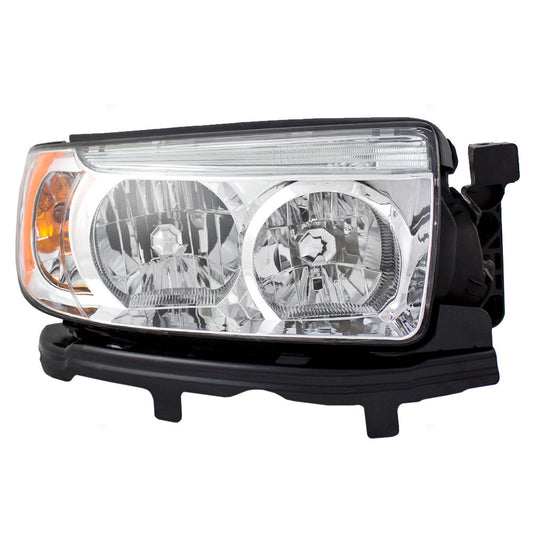 Brock Replacement Passengers Halogen Headlight Headlamp Compatible with 2006-2008 Forester 84001SA461