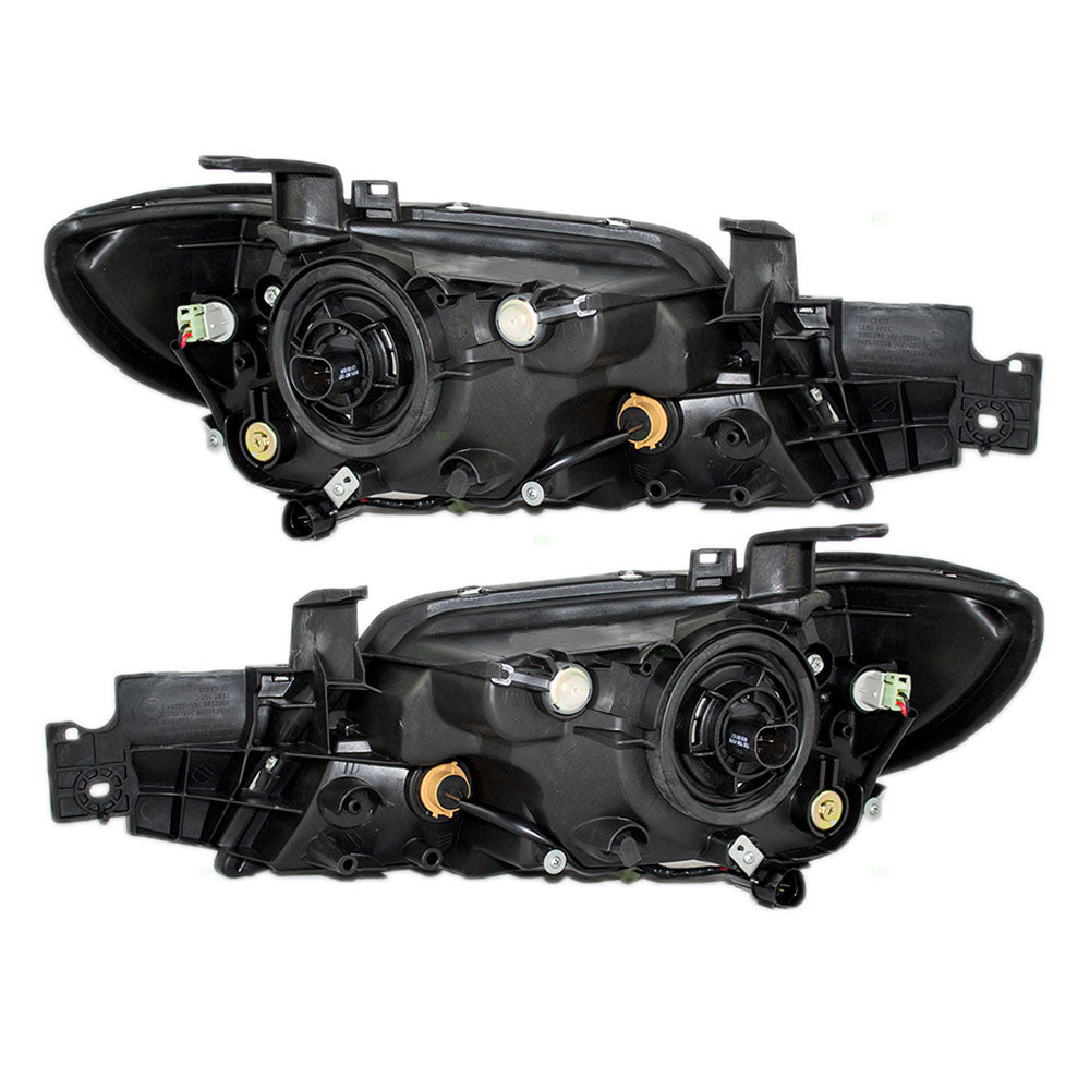 Brock Replacement for Driver and Passenger Headlights Headlamps Compatible with 03-04 Outlander SUV MN133515 MN133516