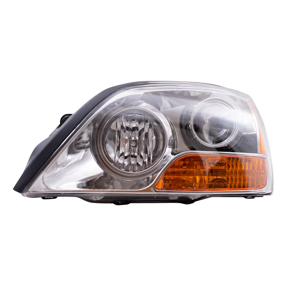 Brock Replacement Drivers Headlight Headlamp with Gray Bezel Compatible with 2007-2009 Sorento 92101 3E540