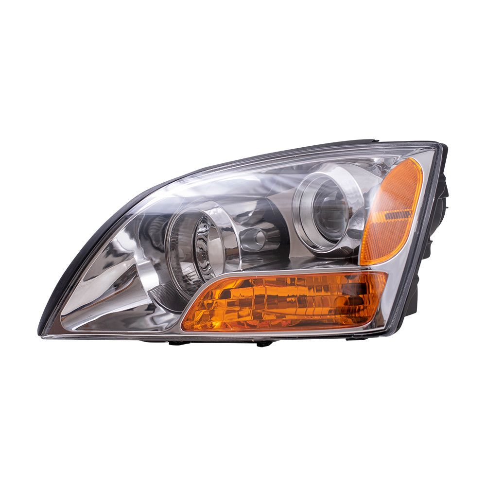 Brock Replacement Drivers Headlight Headlamp with Gray Bezel Compatible with 2007-2009 Sorento 92101 3E540