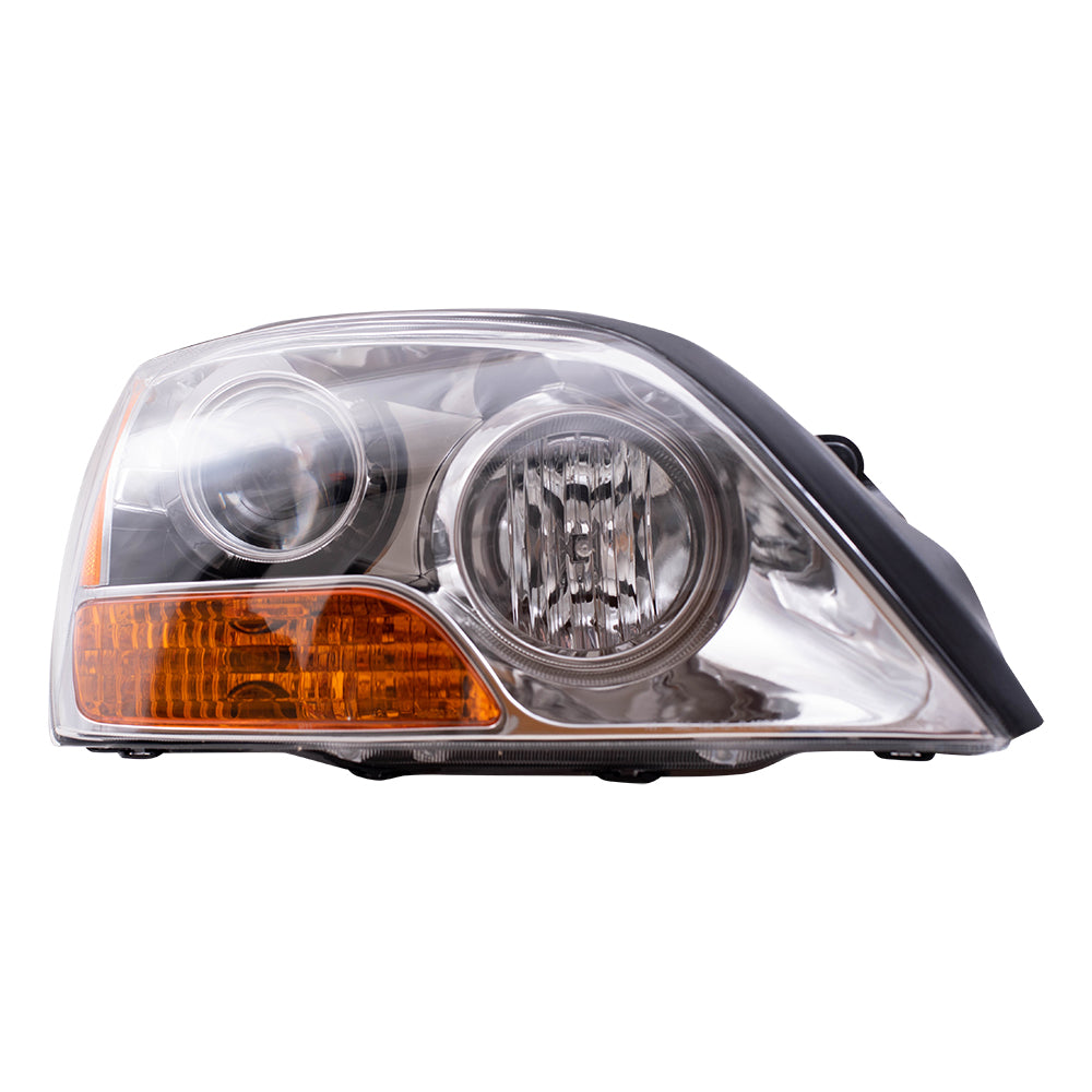 Brock Replacement Passengers Headlight Headlamp with Gray Bezel Compatible with 2007-2009 Sorento 92102 3E540