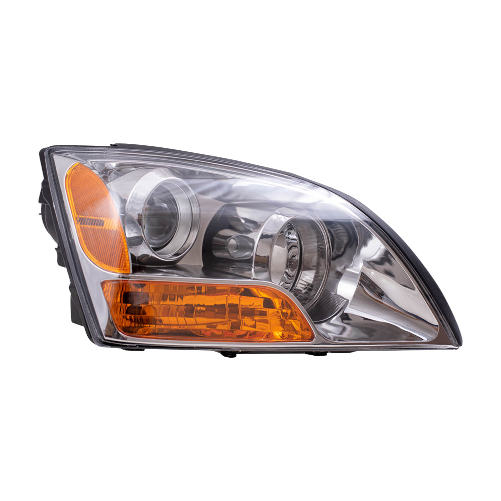 Brock Replacement Passengers Headlight Headlamp with Gray Bezel Compatible with 2007-2009 Sorento 92102 3E540