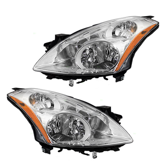 Brock Replacement for Pair Set HID Combination Headlights Headlamps Compatible with 10-12 Altima Sedan 26060-ZX20A 26010-ZX20A