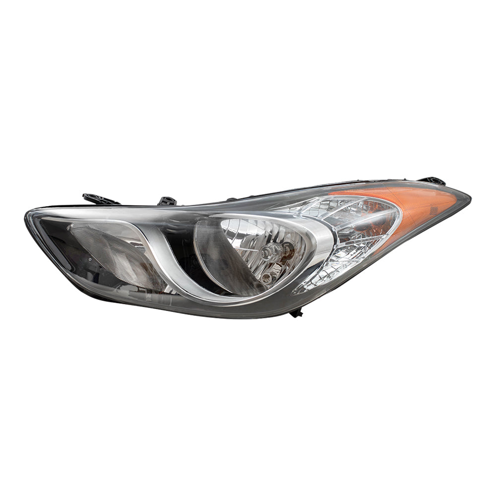 Brock Replacement Drivers Halogen Headlight Headlamp Compatible with Elantra Sedan 921013Y000