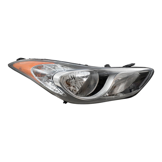 Brock Replacement Passengers Halogen Headlight Headlamp Compatible with Elantra Sedan US 921023Y000