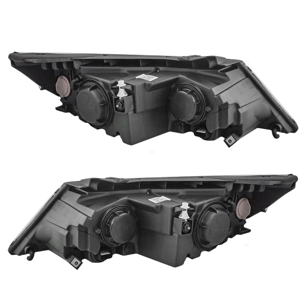 Brock Replacement Driver and Passenger Halogen Headlights Headlamps Compatible with 2011-2013 Sorento SUV 92101-1U200 92102-1U200