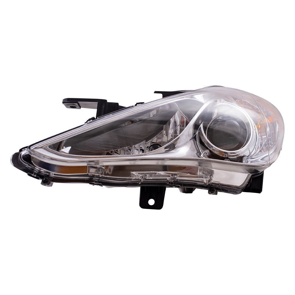 Brock Replacement Drivers Halogen Combination Headlight Headlamp with Dark Chrome Housing Compatible with 11-14 Sonata 921013Q100