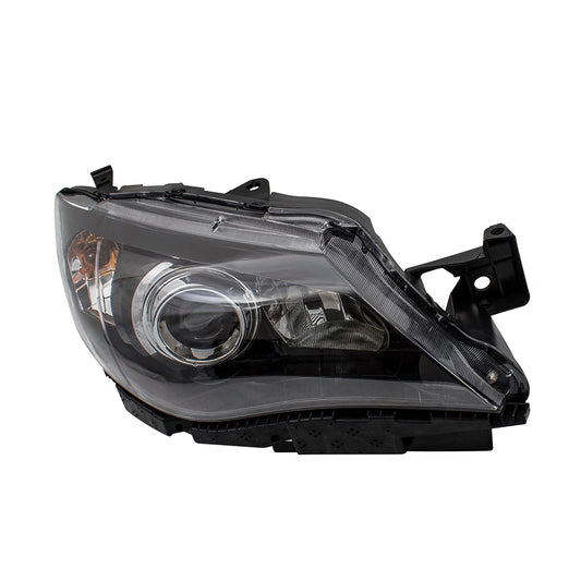 Brock Replacement Passengers Halogen Headlight Headlamp with Black Bezel Compatible with 2008-2011 Impreza & WRX 84001FG241