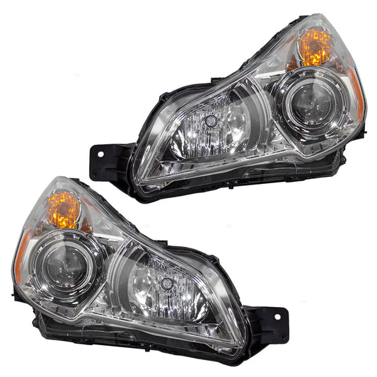 Brock Replacement Driver and Passenger Headlights Headlamps Compatible with 2010-2012 Legacy Outback 84001AJ01E 84001AJ00E