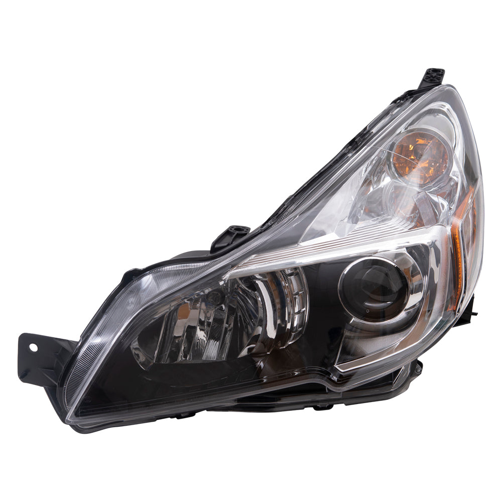 Brock Aftermarket Replacement Driver Side Left Halogen Combination Headlight Assembly With Black Bezel Compatible With 2013-2014 Subaru Outback