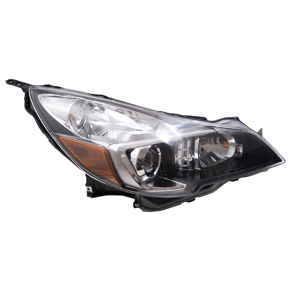 Brock Aftermarket Replacement Driver Left Passenger Right Halogen Combination Headlight Assembly With Black Bezel Compatible With 2013-2014 Subaru Outback