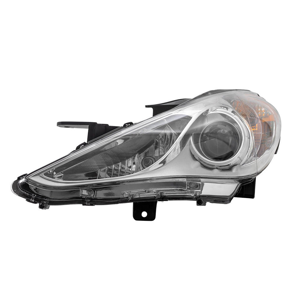 Brock Replacement Drivers Headlight Headlamp with Bright Chrome Housing Compatible with 2011-2014 Sonatai 921013Q000