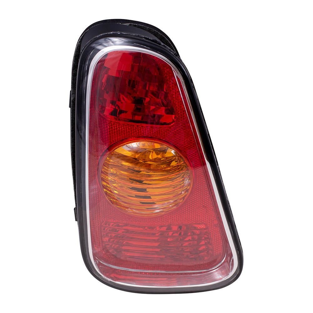 Brock Replacement Drivers Taillight Tail Lamp Lens Compatible with 02-04 Cooper 63216935783