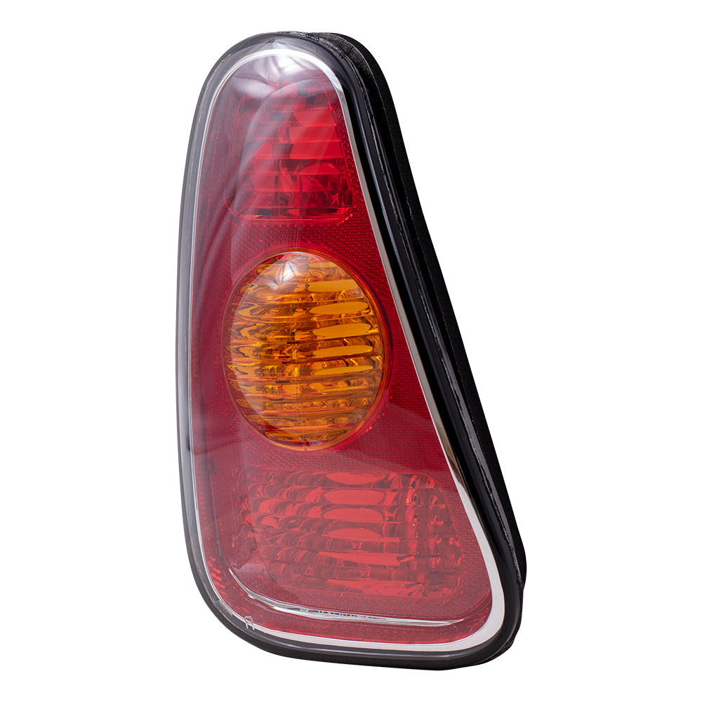 Brock Replacement Drivers Taillight Tail Lamp Lens Compatible with 02-04 Cooper 63216935783