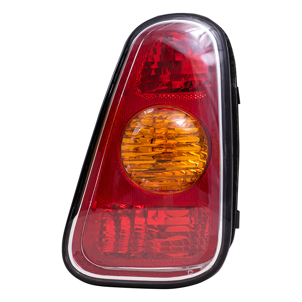 Brock Replacement Passengers Taillight Tail Lamp Lens Compatible with 02-04 Cooper 63216935784