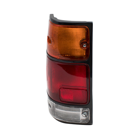 Brock Replacement Drivers Taillight Tail Lamp with Black Trim Compatible with 88-95 Pickup Truck 8971210730