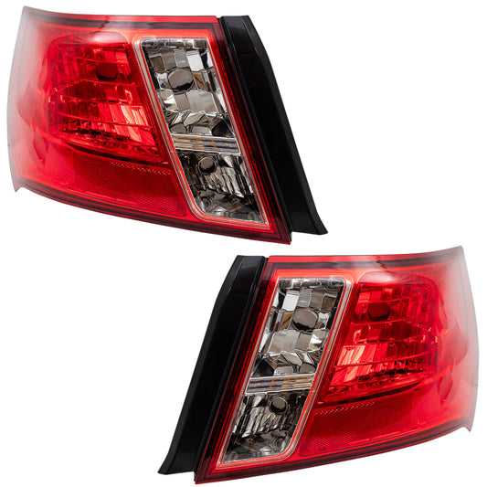 Brock Replacement Pair Tail Lights Compatible with 2008-2011 Impreza Sedan Driver and Passenger Tail Lamp Set 84912FG130 84912FG120