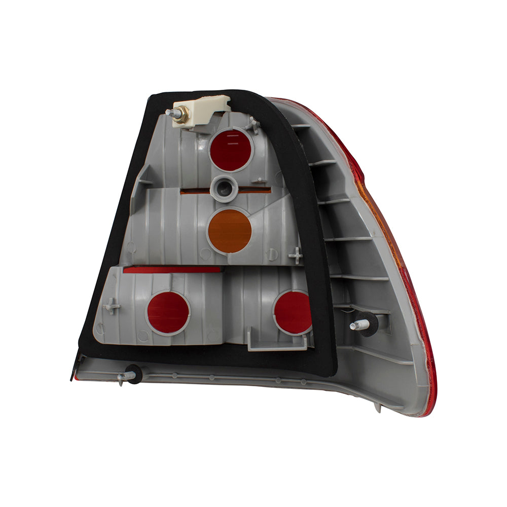 Brock Replacement Passengers Taillight Tail Lamp with Red & Amber Lens Compatible with 02-05 3 Series 63216946534