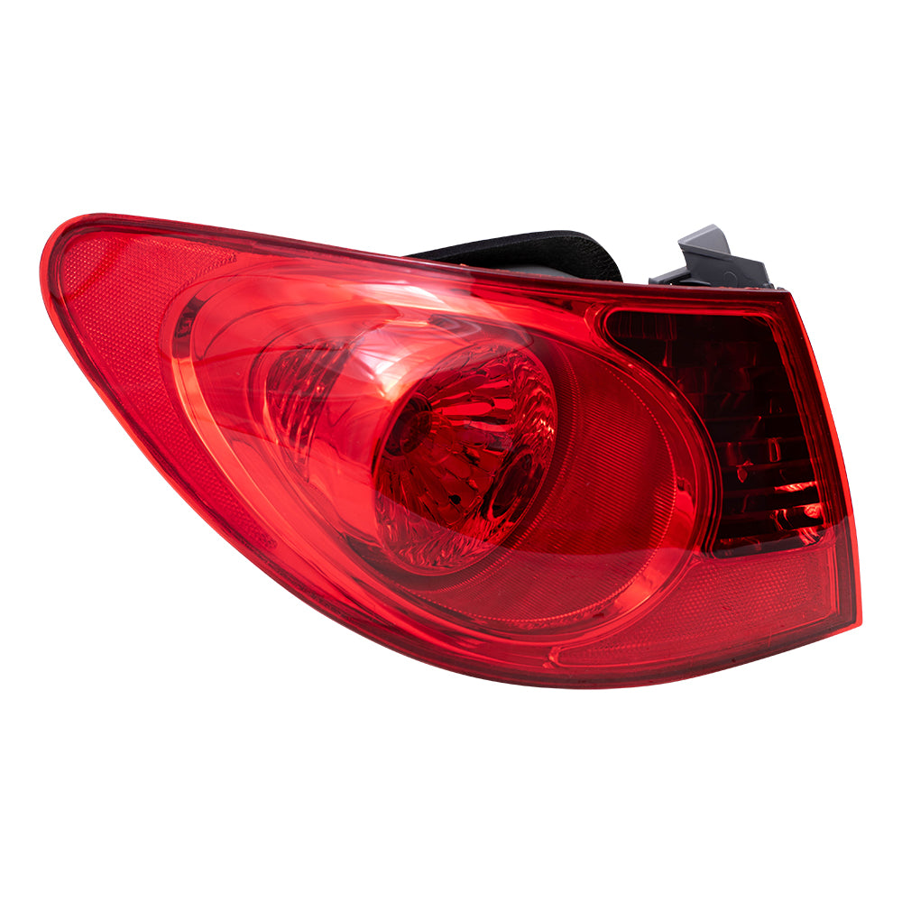 Brock Replacement Drivers Taillight Quarter Panel Mounted Tail Lamp Compatible with 2007-2010 Elantra 924012H050