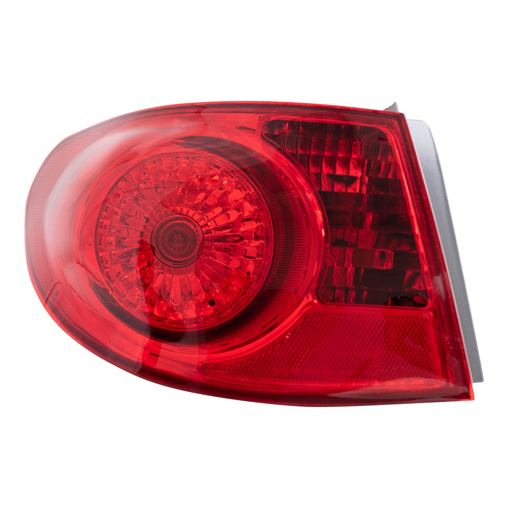 Brock Replacement Drivers Taillight Quarter Panel Mounted Tail Lamp Compatible with 2007-2010 Elantra 924012H050