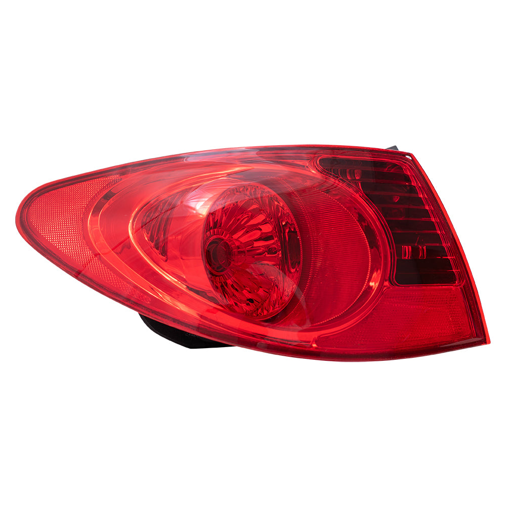 Brock Replacement Drivers Taillight Quarter Panel Mounted Tail Lamp Compatible with 2007-2010 Elantra 924012H050