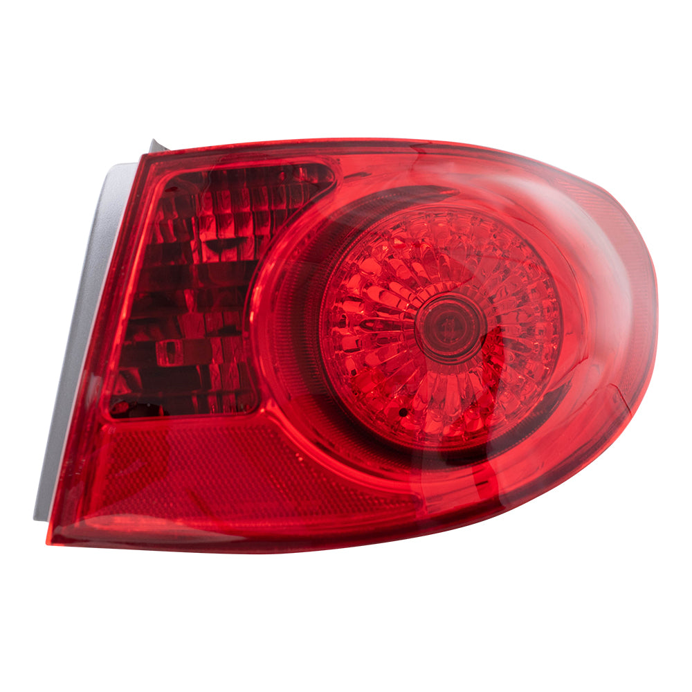 Brock Replacement Passengers Taillight Quarter Panel Mounted Tail Lamp Compatible with 2007-2010 Elantra 924022H050