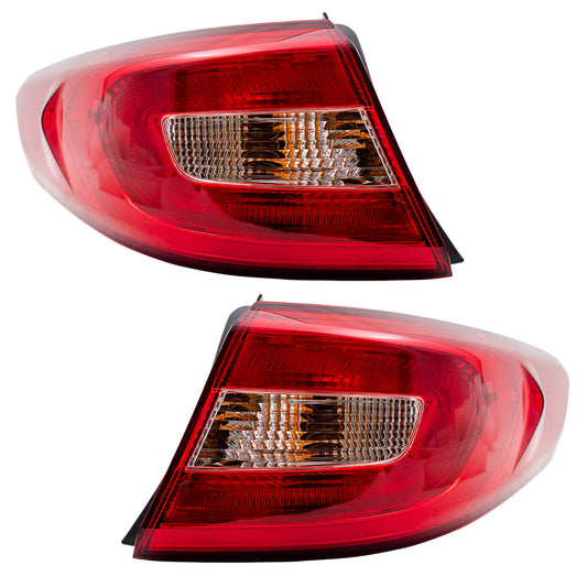 Brock Replacement Pair Tail Lights Compatible with 2015-2017 Sonata Driver and Passenger Set Type Taillamps 92401C2000 92402C2000