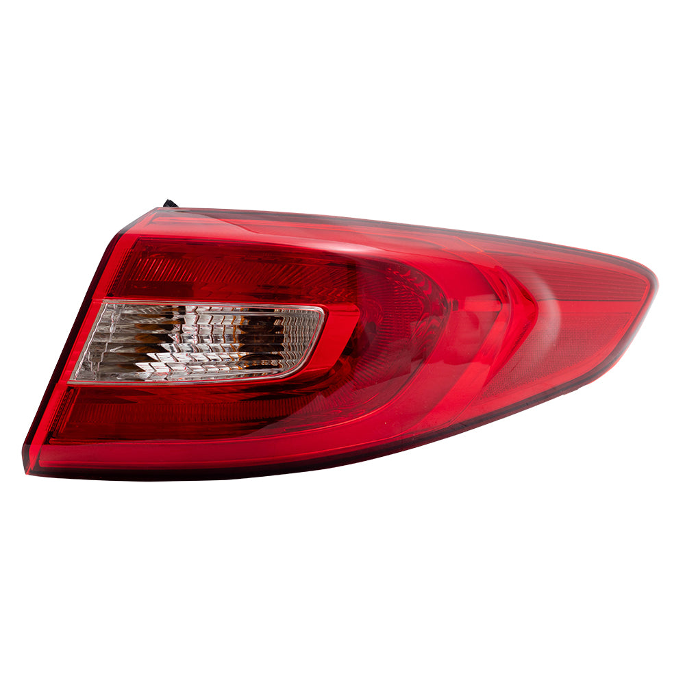 Brock Replacement Tail Light Assembly Compatible with 2015-2017 Sonata Passenger Type Taillamp 92402-C2000 92402C2000