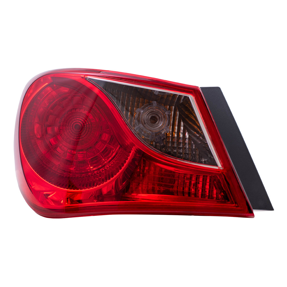 Brock Replacement Drivers Taillight Quarter Panel Mounted Lens Bulb Type Compatible with 2011-2014 Sonata 924013Q000