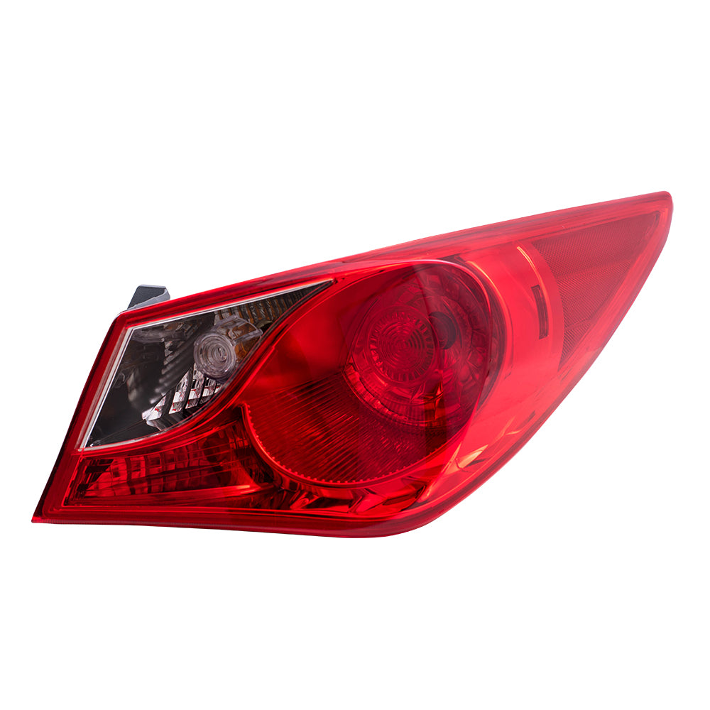 Brock Replacement Passengers Taillight Quarter Panel Mounted Lens Bulb Type Compatible with 2011-2014 Sonata 924023Q000