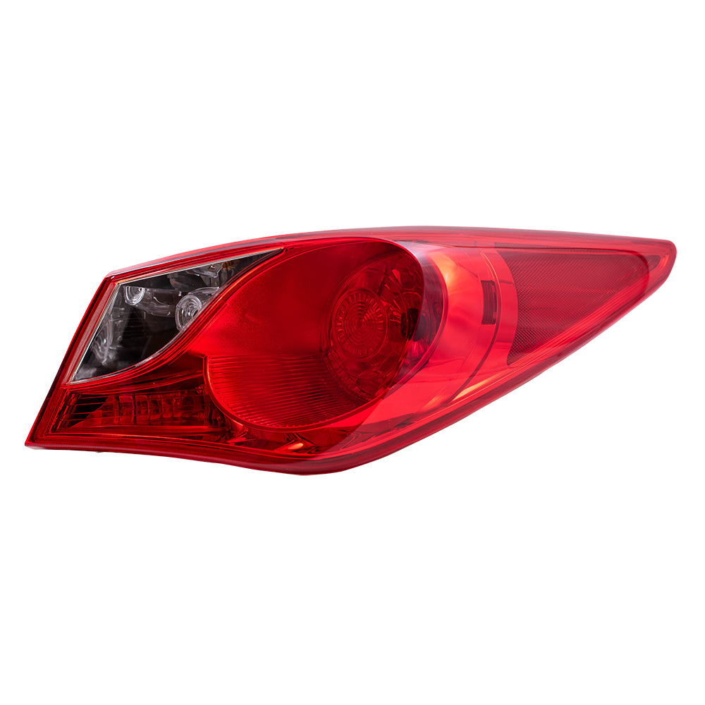 Brock Replacement Passengers Taillight Quarter Panel Mounted Lens Bulb Type Compatible with 2011-2014 Sonata 924023Q000