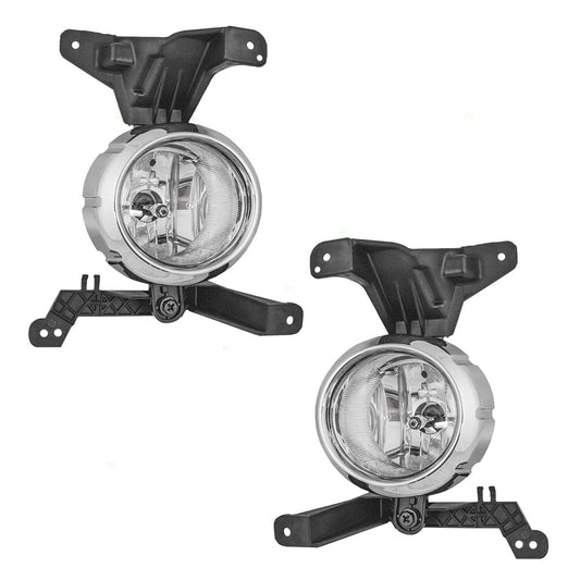 Brock Replacement Driver and Passenger Fog Lights Lamps Compatible with 2011-2013 Sorento 922011U000 922021U000