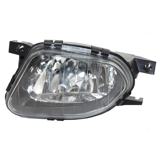 Brock Replacement Drivers Fog Light Lamp w/ Black Bezel Compatible with 2003-2006 E320 E500 2118200556