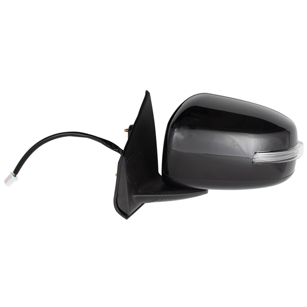 Brock Replacement Drivers Power Side View Mirror Heated w/ Signal Compatible with 15-17 Lancer 7632C367