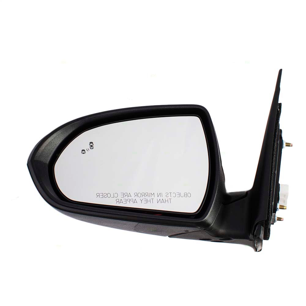 Brock Replacement Drivers Power Side View Mirror Heated w/ Signal & Blind Spot Detection Compatible with 17-18 Elantra Sedan HY1320227