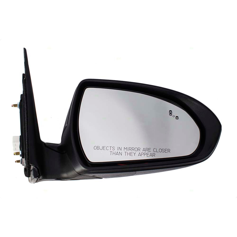 Brock Replacement Passengers Power Side View Mirror Heated w/ Signal & Blind Spot Detection Compatible with 17-18 Elantra Sedan HY1320227 HY1320227