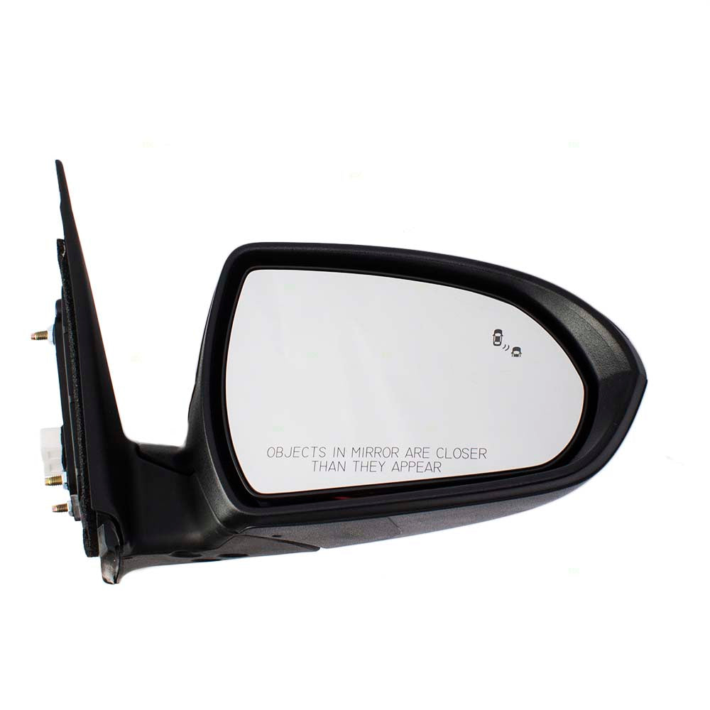 Brock Replacement Passengers Power Side View Mirror Heated w/ Signal & Blind Spot Detection Compatible with 17-18 Elantra Sedan HY1320227 HY1320227