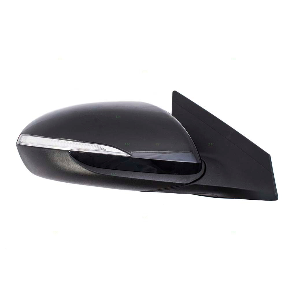 Brock Replacement Passengers Power Side View Mirror Heated w/ Signal & Blind Spot Detection Compatible with 17-18 Elantra Sedan HY1320227 HY1320227