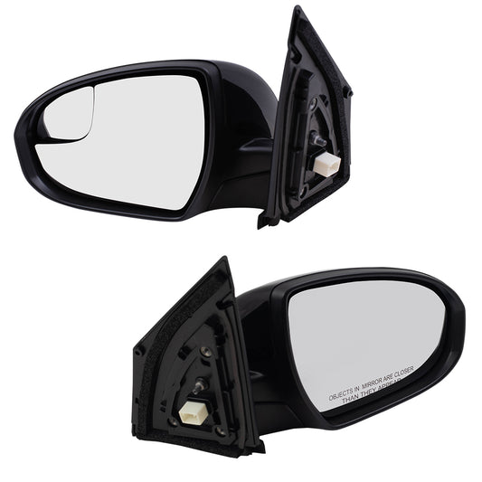 Brock Replacement Pair Power Side Mirrors Heated Signal Compatible with 2016-2018 Tucson