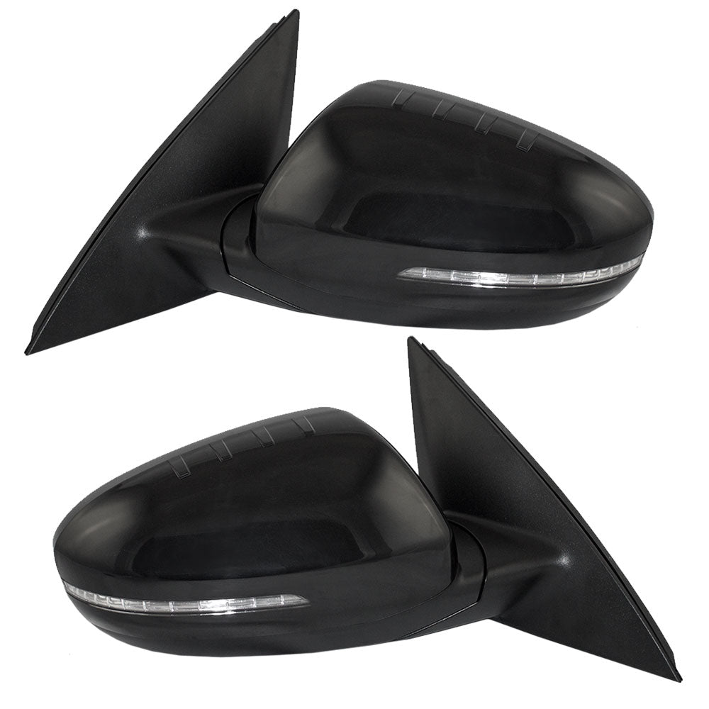 Brock Replacement Driver and Passenger Power Folding Side View Mirrors Heated Signal Compatible with 14-15 Optima (models built in the USA ONLY) 876104C510 876204C510