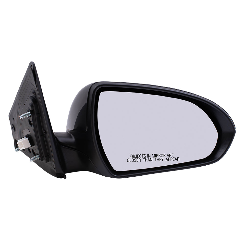 Brock Replacement Set Power Mirrors Heated with Blind Spot Glass Compatible with 2017 2018 Elantra Sedan