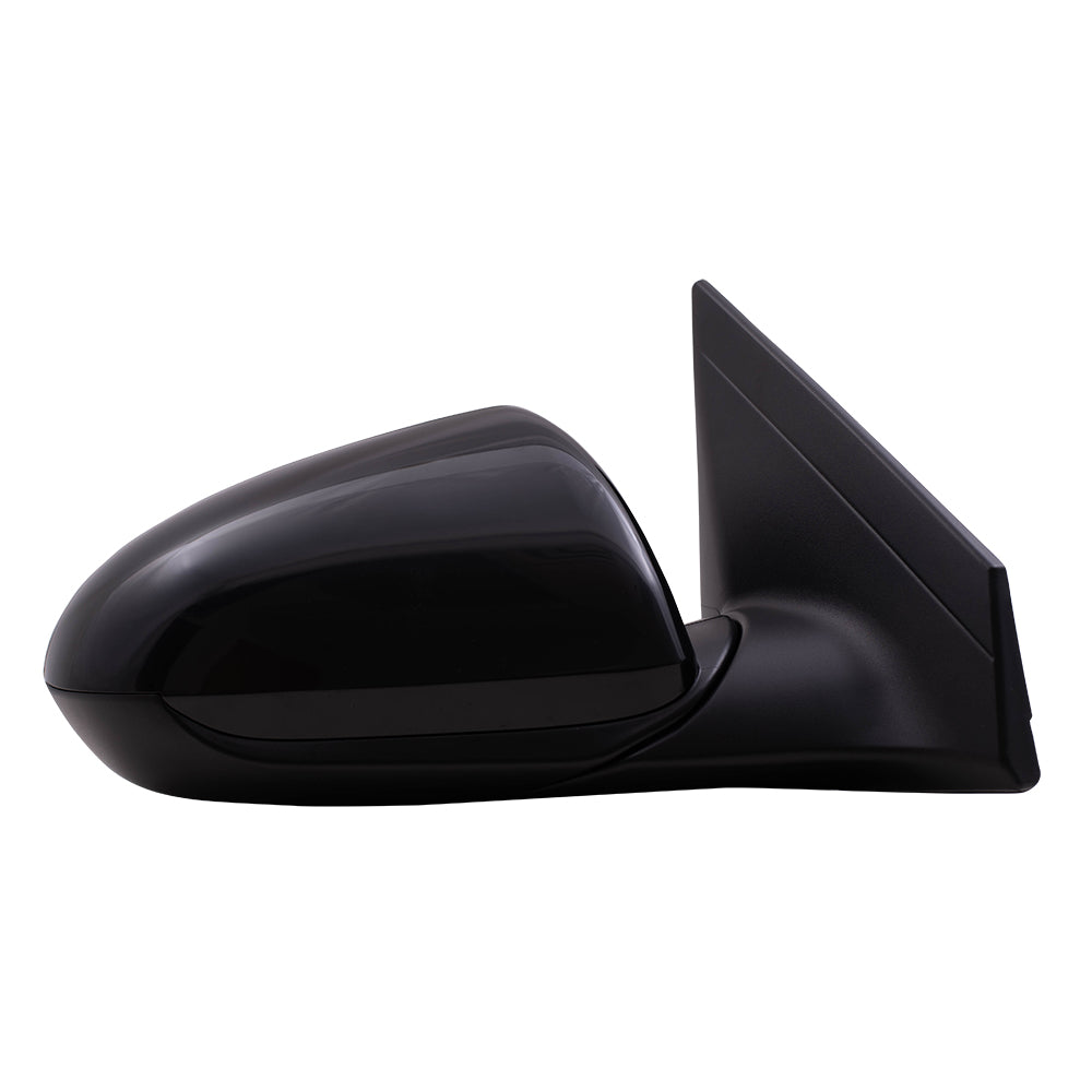 Brock Replacement Set Power Mirrors Heated with Blind Spot Glass Compatible with 2017 2018 Elantra Sedan